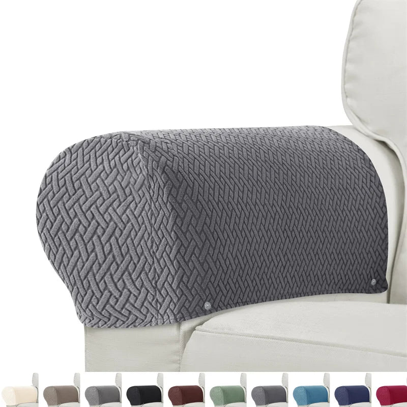 2-teiliges Set Armlehnenbezüge für Sessel & Sofa Armluxe | Jacquard-Stoff | Staub- und Schmutzschutz | Waschbar & Rutschfest