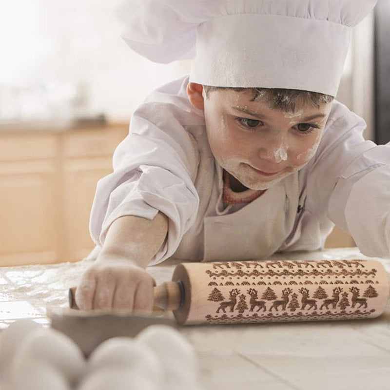 MerryRoll - Weihnachtliche Rolling Pins aus Holz [Letzter Tag Rabatt]