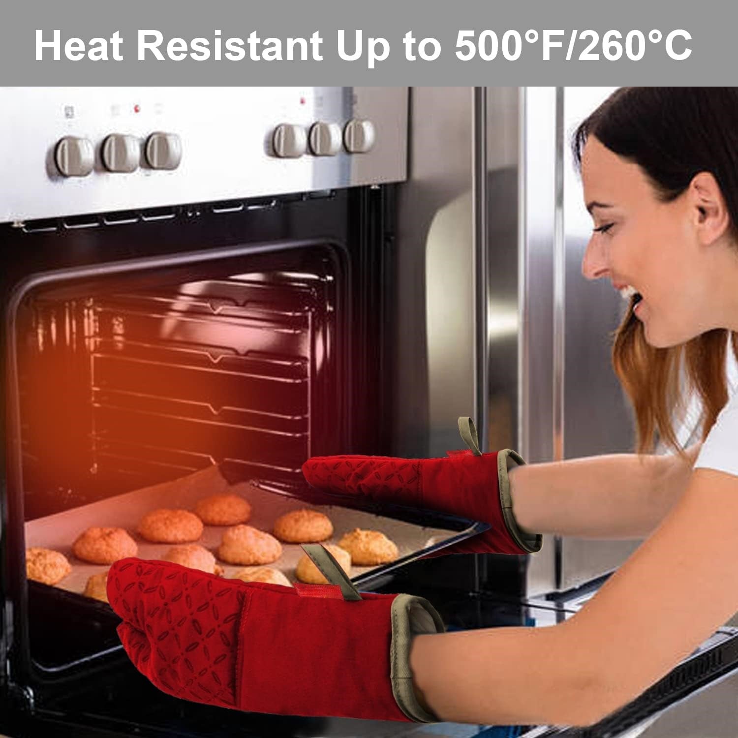 GripTiva HeatSet | Silikon-Ofenhandschuhe 6-teilig | Hitzebeständig bis 260 °C