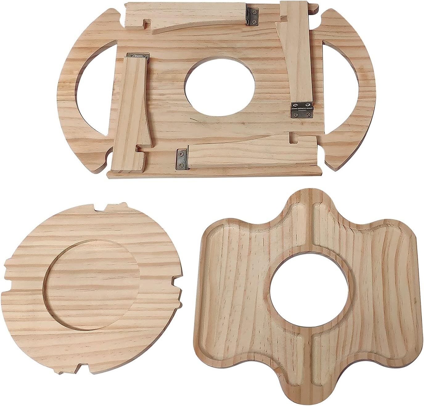 Lunavino | Faltbarer Obst- & Weintisch | Natürliches Holzdesign | Picknick, Garten & Camping