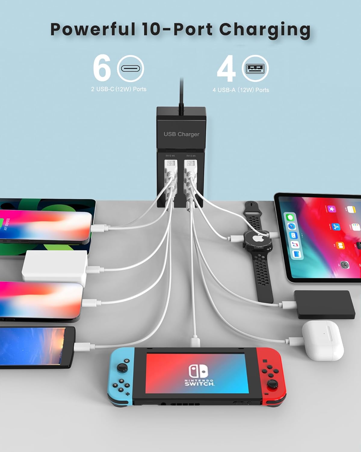 SmartVolt – Der smarte 10-Port-USB-Charger für alle deine Geräte