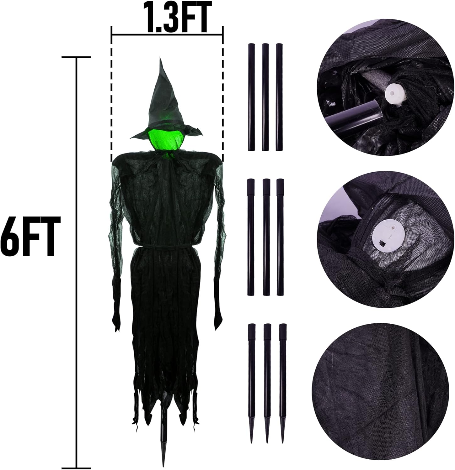 HexaGlow – Set aus 3 leuchtenden Halloween-Hexen!