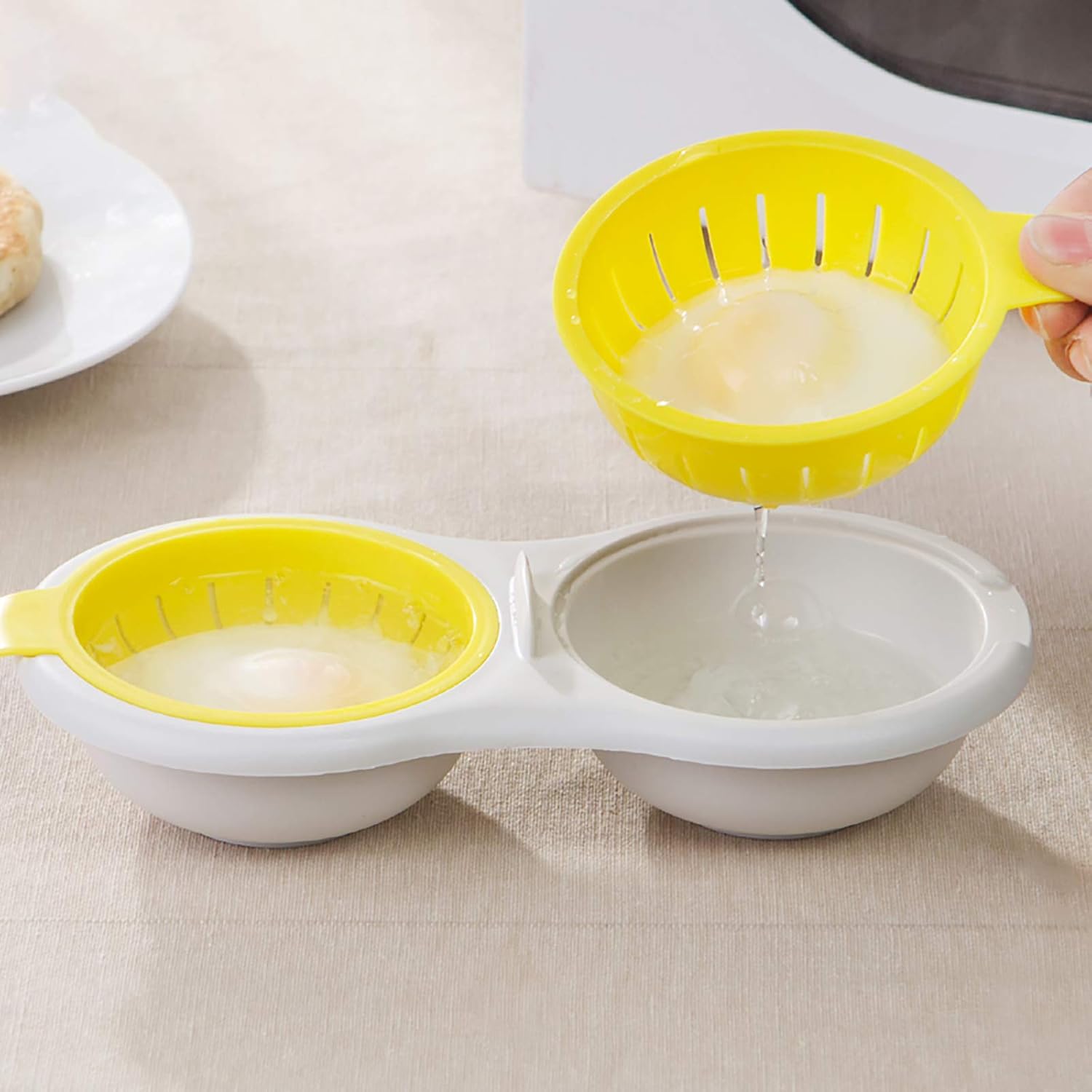 EggEase Mikrowellen-Eierkocher | Perfekte Eier in Minuten | Antihaft & BPA-frei | Für 2 Eier