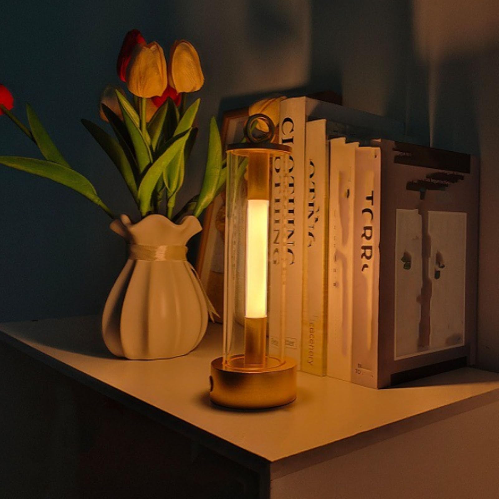 GlareLite | Mini-Tischlampe | Kabellos & Dimmbare | Modernes Design