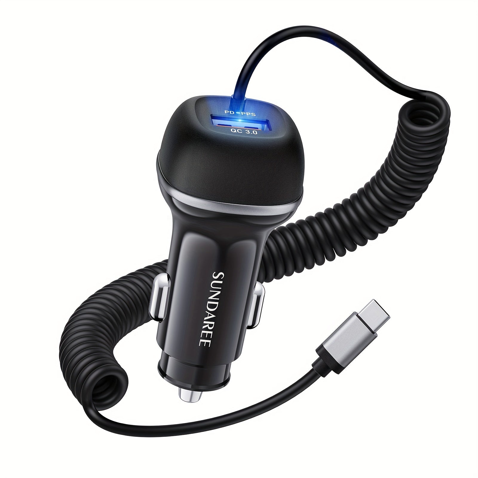 Zynatek Auto Ladegerät | 51W Schnellladung | USB-C & USB-A | Kompakt & Robust