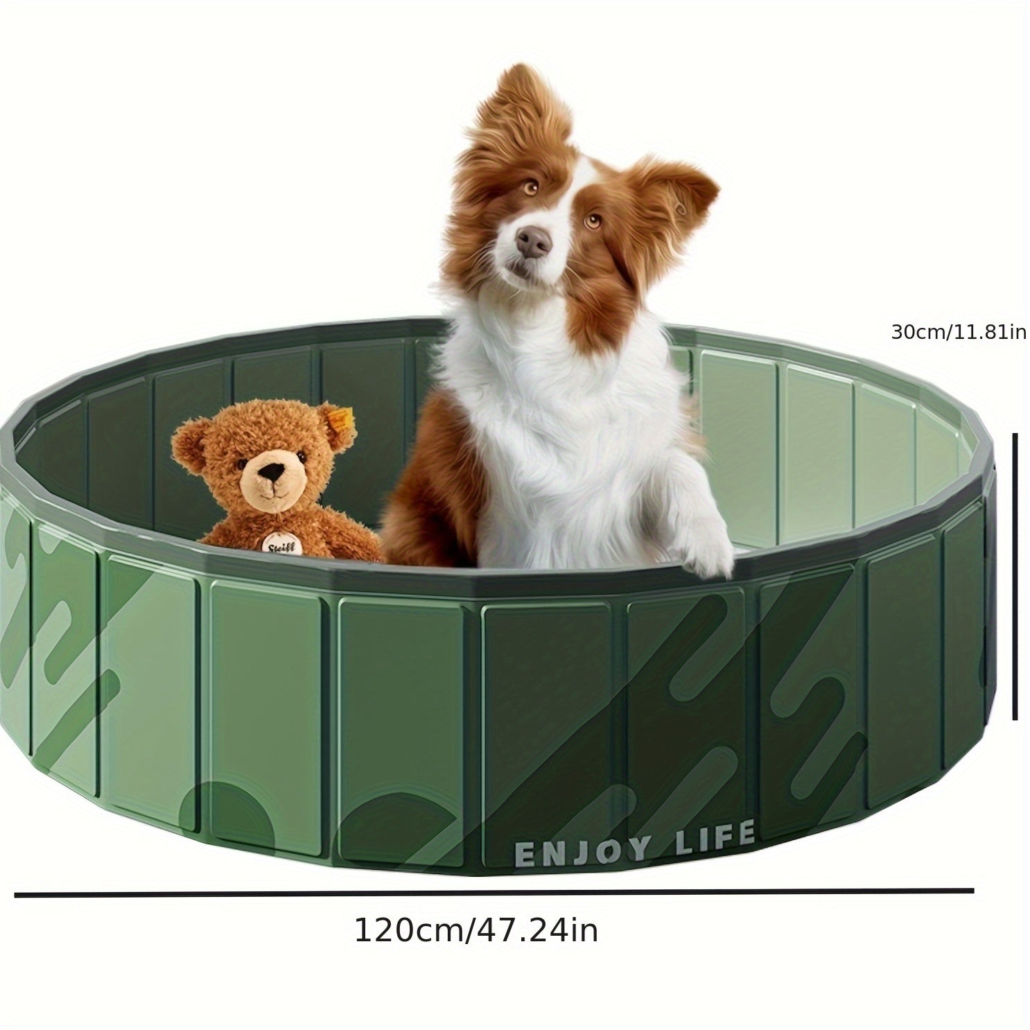 PooLino Splash | Faltbar & Robust | Krallenfestes PVC | Für Kleine & Mittlere Hunde | Ohne Aufpumpen