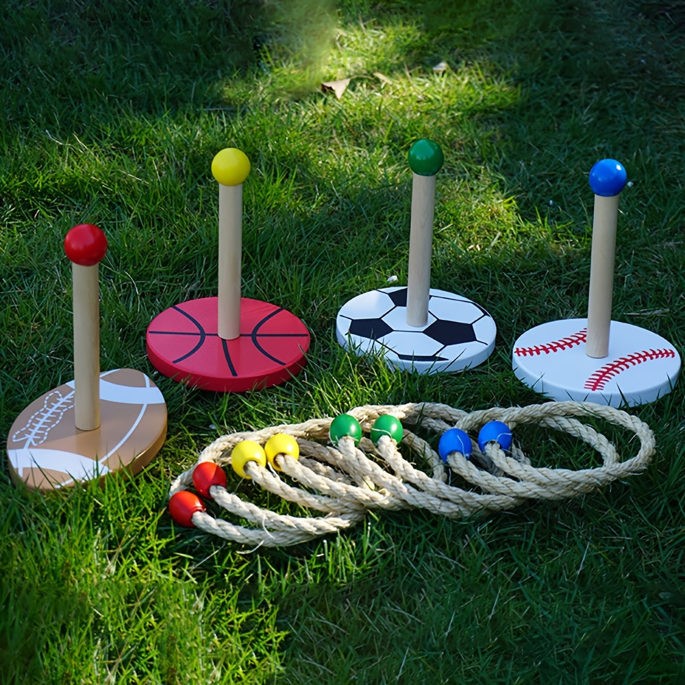 FunToss | Outdoor Wurfspiel für Kinder & Erwachsene | 12-teiliges Set mit Sportmotiven | Für Garten, Park & Familienfeste