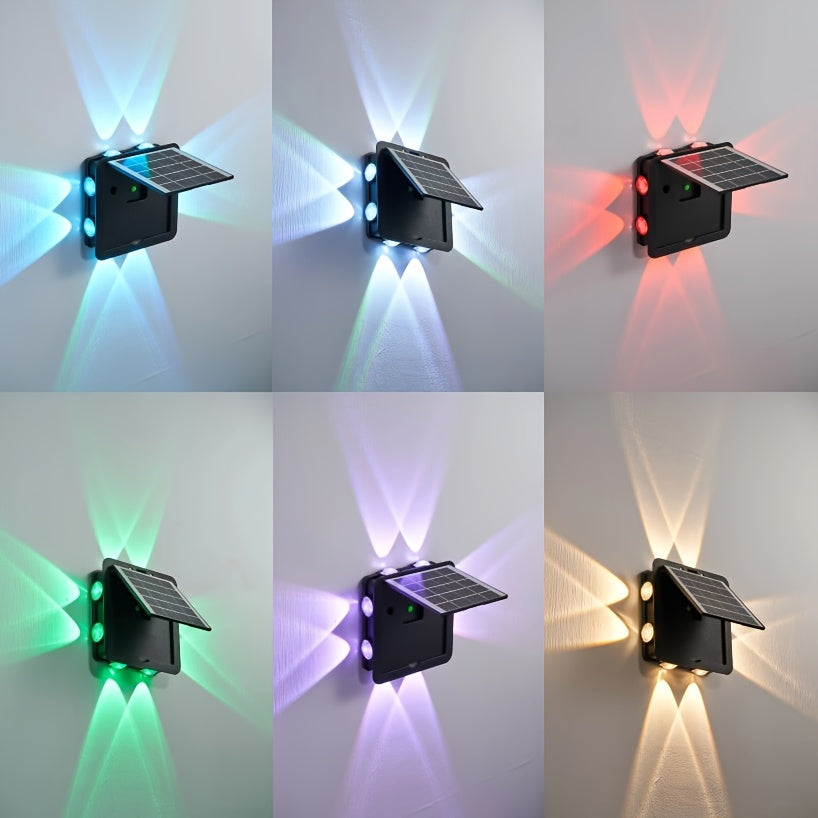 Soluna GlowWall Solarleuchte | Farbwechsel & Warmweiß | Wetterfest & Kabellos | Für Außenwände