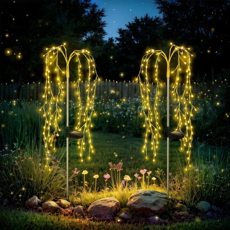 Solarique Outdoor Solar-Lichterkette | 100 LEDs auf Kupferdraht | 3 Lichtmodi | IP65 Wasserdicht | Warmweiß und Mehrfarbig | Perfekt für Garten & Terrasse