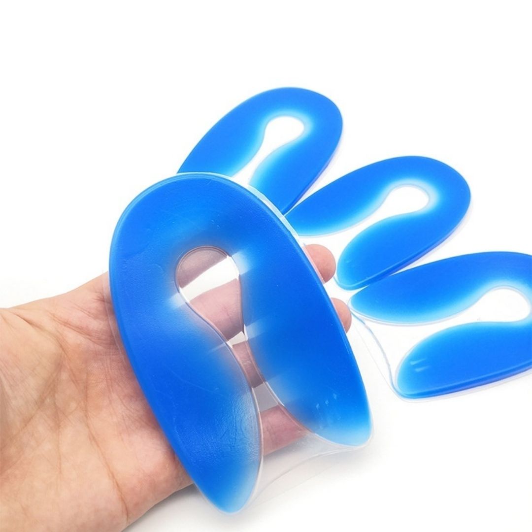 PainFree Step | Silikon Fersenpolster | Schmerzlindern & Flexibel | Transparent