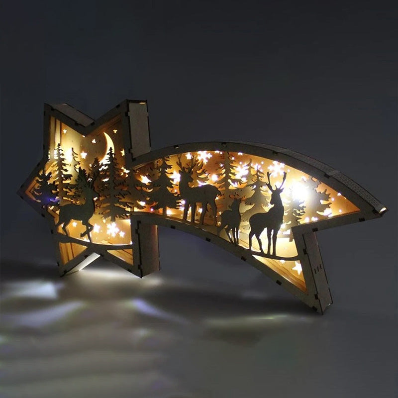 StarWood™ - LED-Weihnachtssterne aus Holz [Letzter Tag Rabatt]