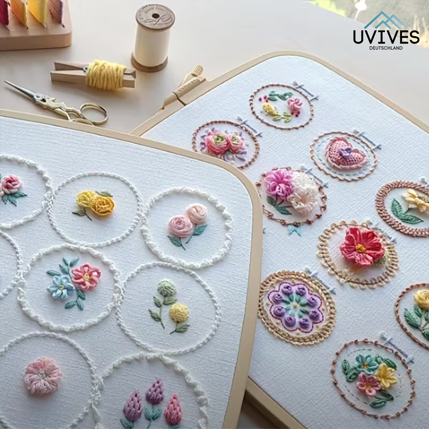 StitchBloom – Blumenstickerei zum Entspannen & Verschönern!