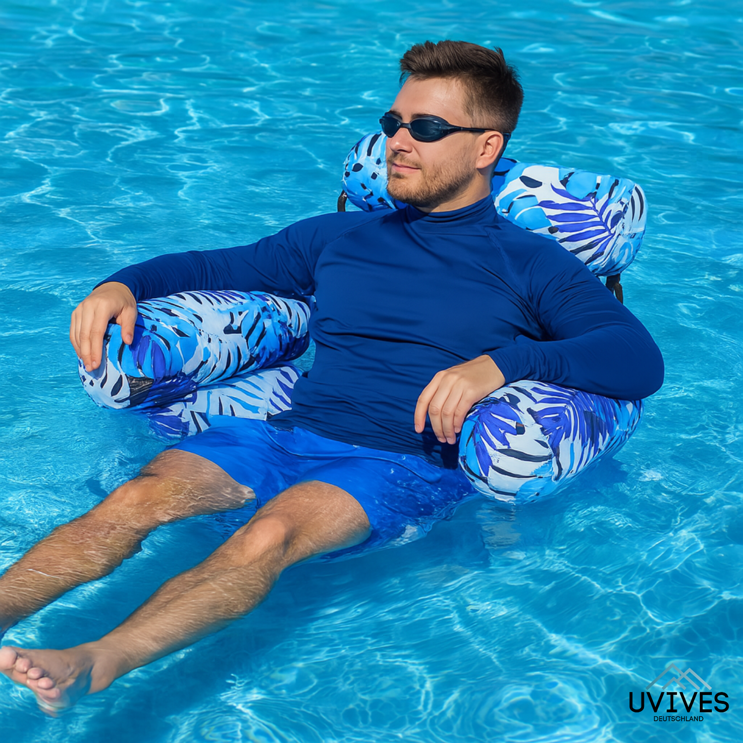 AquaLeaf – Tropischer Pool-Loungesessel zum Aufblasen