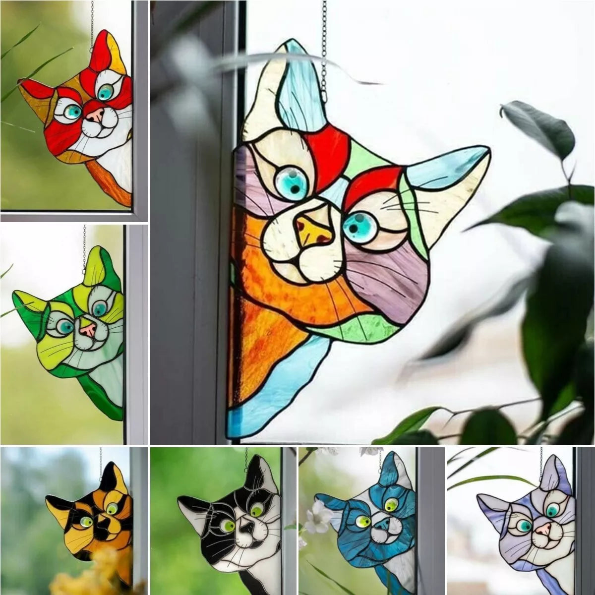 CatPeek – Handgefertigter Katzen-Suncatcher fürs Fenster!