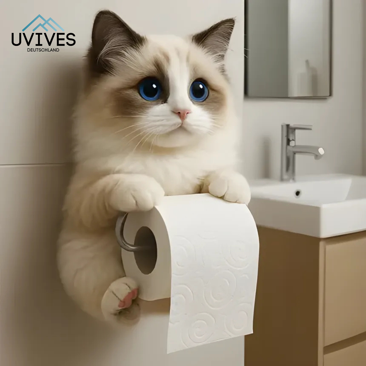 PurrRoll – Der Toilettenpapierhalter mit Katzencharme!