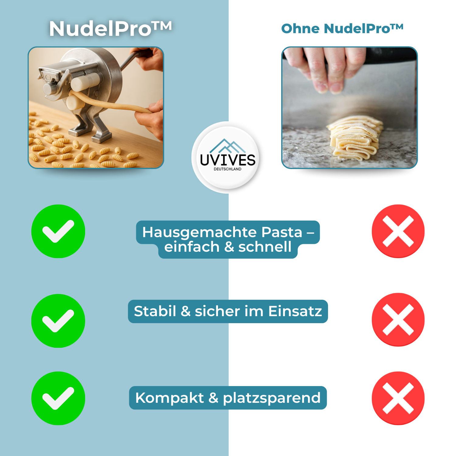 NudelPro™ – Frische Pasta ohne Kraftaufwand