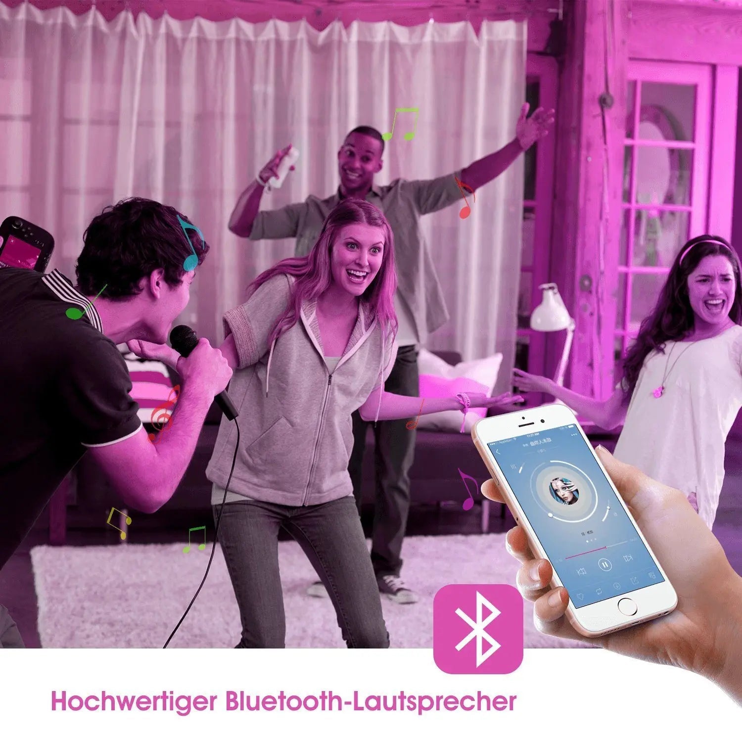Auralite Smart Deckenleuchte | RGB LED Deckenleuchte | Bluetooth Lautsprecher & Fernbedienung inklusive | Dimmbar mit App-Steuerung | 36W