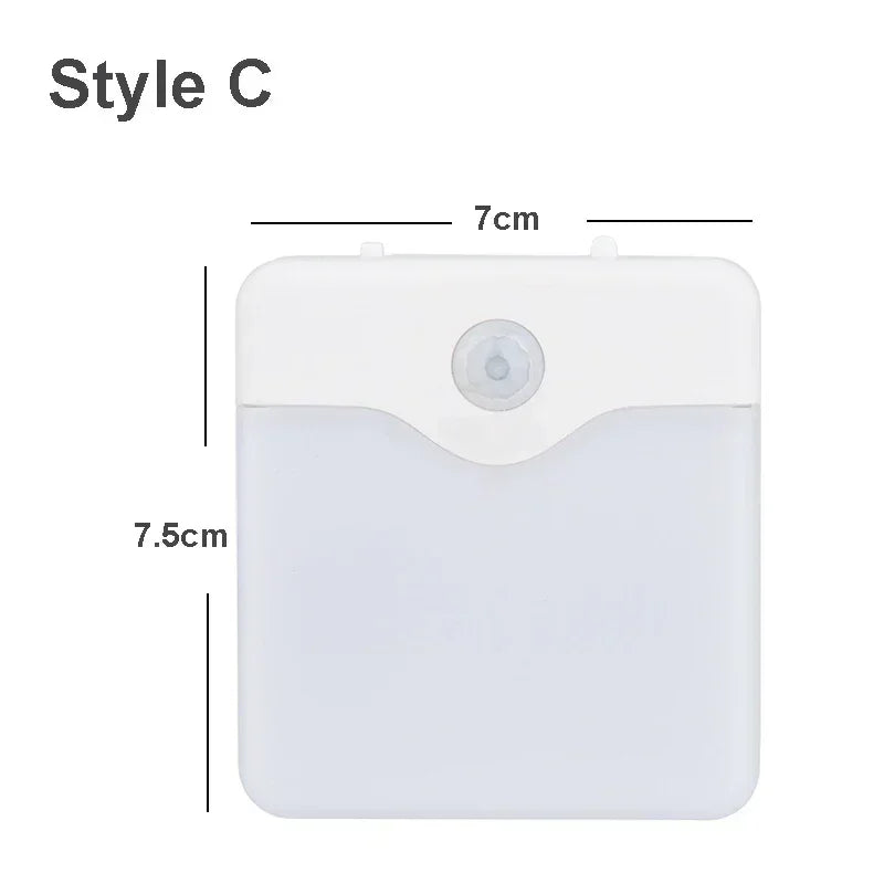 Lunarisense LED-Nachtlicht | Inklusive Bewegungs- und Dämmerungssensor | Dimmbar, Energiesparend | Ideal für Schlafzimmer, Flur & Badezimmer | EU-Stecker