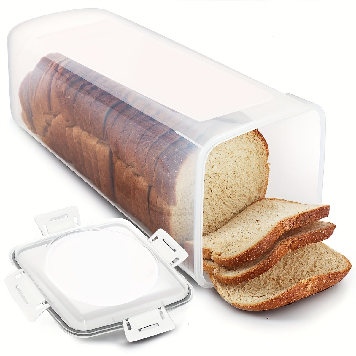 Brotmeister | Aufbewahrungsbox mit Schneidehilfe | Luftdicht, BPA-frei & spülmaschinengeeignet | Für Brot, Toast & Baguette in der Küche