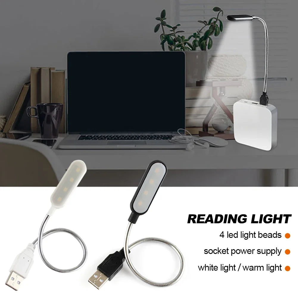 FlexiBeam USB LED Leselampe | Wiederaufladbar & Energiesparend | Flexibler Schwanenhals | Warmweiß & Kaltweiß | Kompatibel mit Laptop, PC & Powerbank
