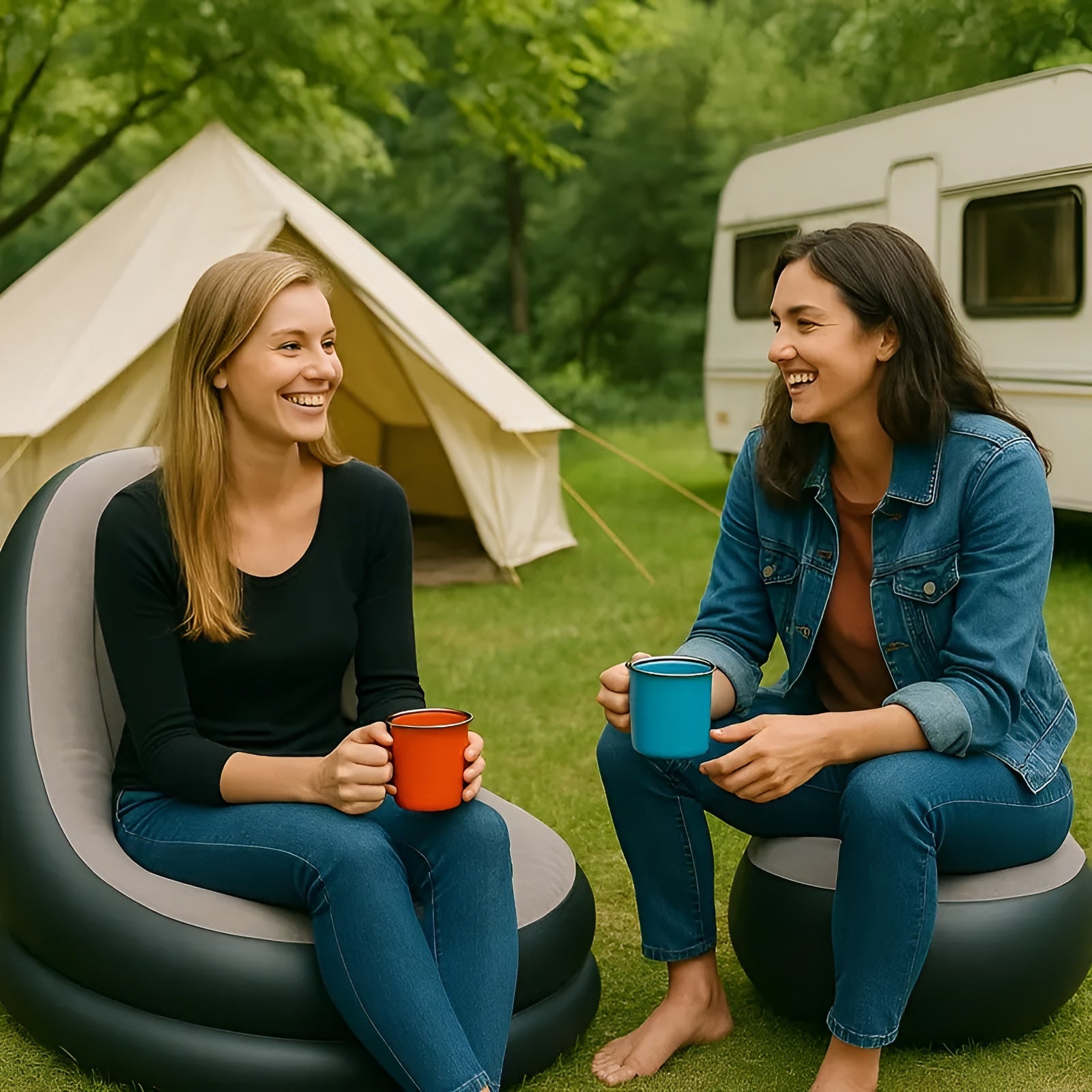 LunaLounge Air Sofa | Aufblasbar & Ergonomisch | In- und Outdoor | PVC Material