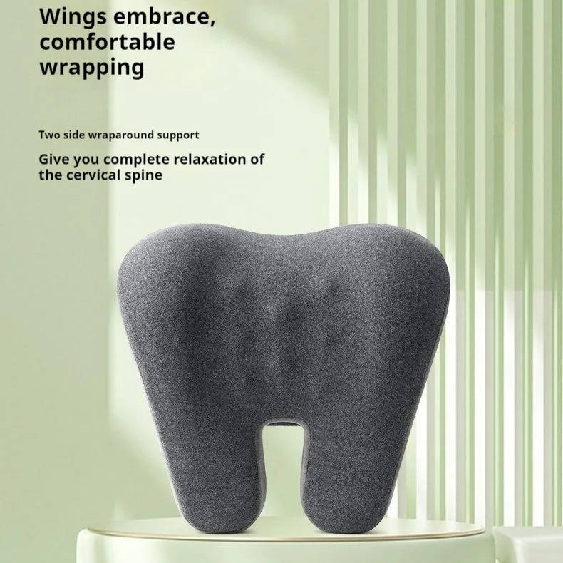 ErgoRest Nackenstützkissen | Ergonomisches Memory-Schaum-Kissen | Abnehmbarer Veloursbezug | Ideal für Büro, Zuhause & Reisen