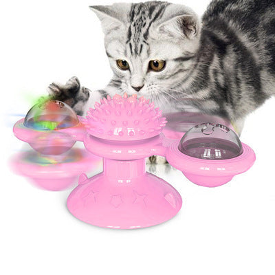 PlayPaws Toy | Interaktives Katzenspielzeug | Zahnpflege & Kratzschutz | Drehende Windmühle