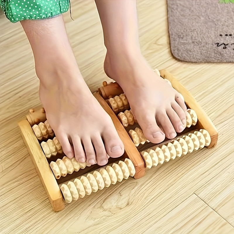 Solevia | Fußmassageroller aus Holz | Druckpunktmassage & kompakt | Für Zuhause, Büro & unterwegs