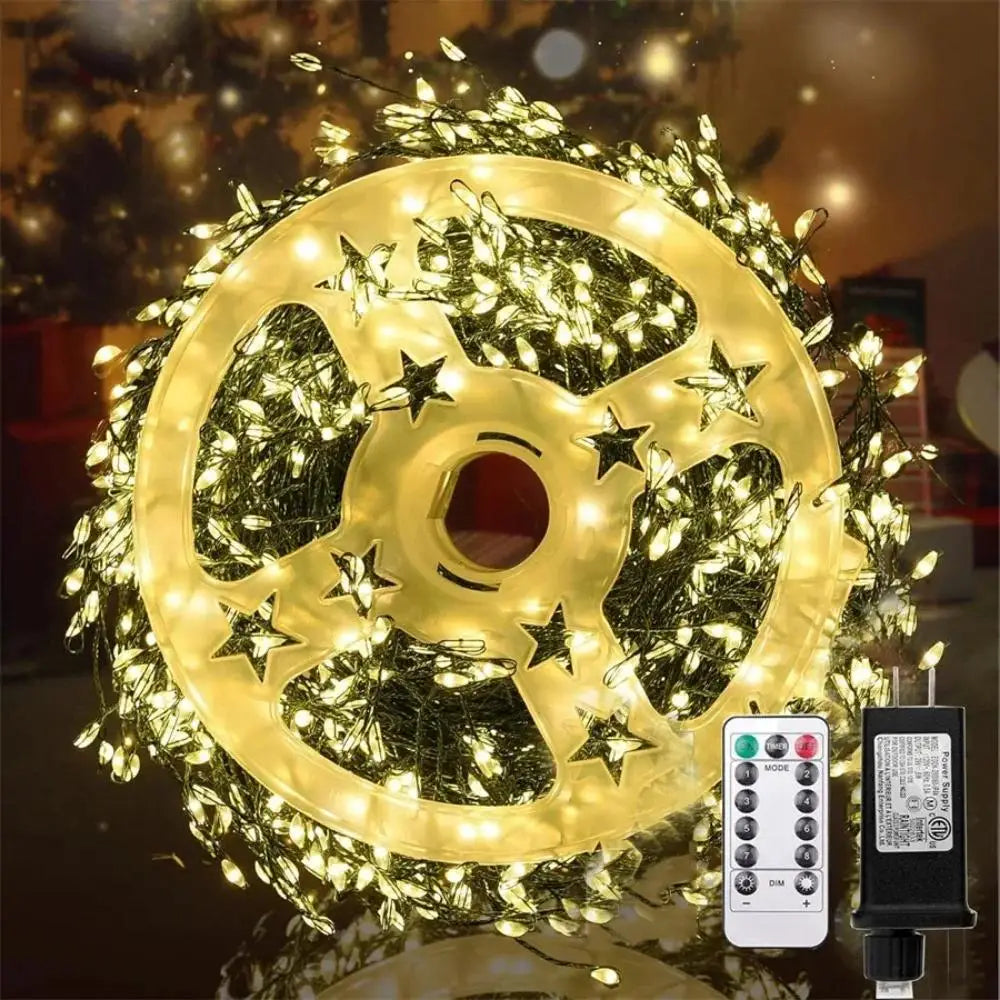 Ignisia LED-Feuerwerks-Lichterkette | Fernbedienung | 30–75 m Länge | 900–2000 LEDs | IP65 wasserdicht | Ideale Beleuchtung für Weihnachten, Halloween & Partys