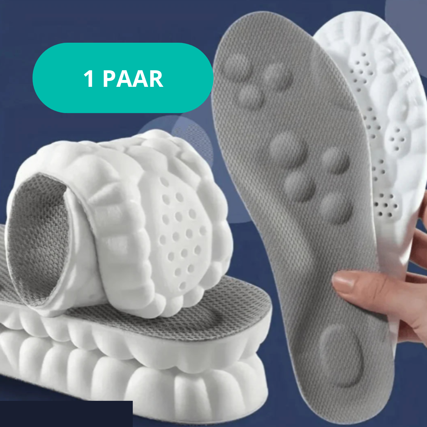 FlexiRelief 4D Einlegesohlen | Schmerzlinderung | Fußunterstützung | Für Arbeit & Freizeit