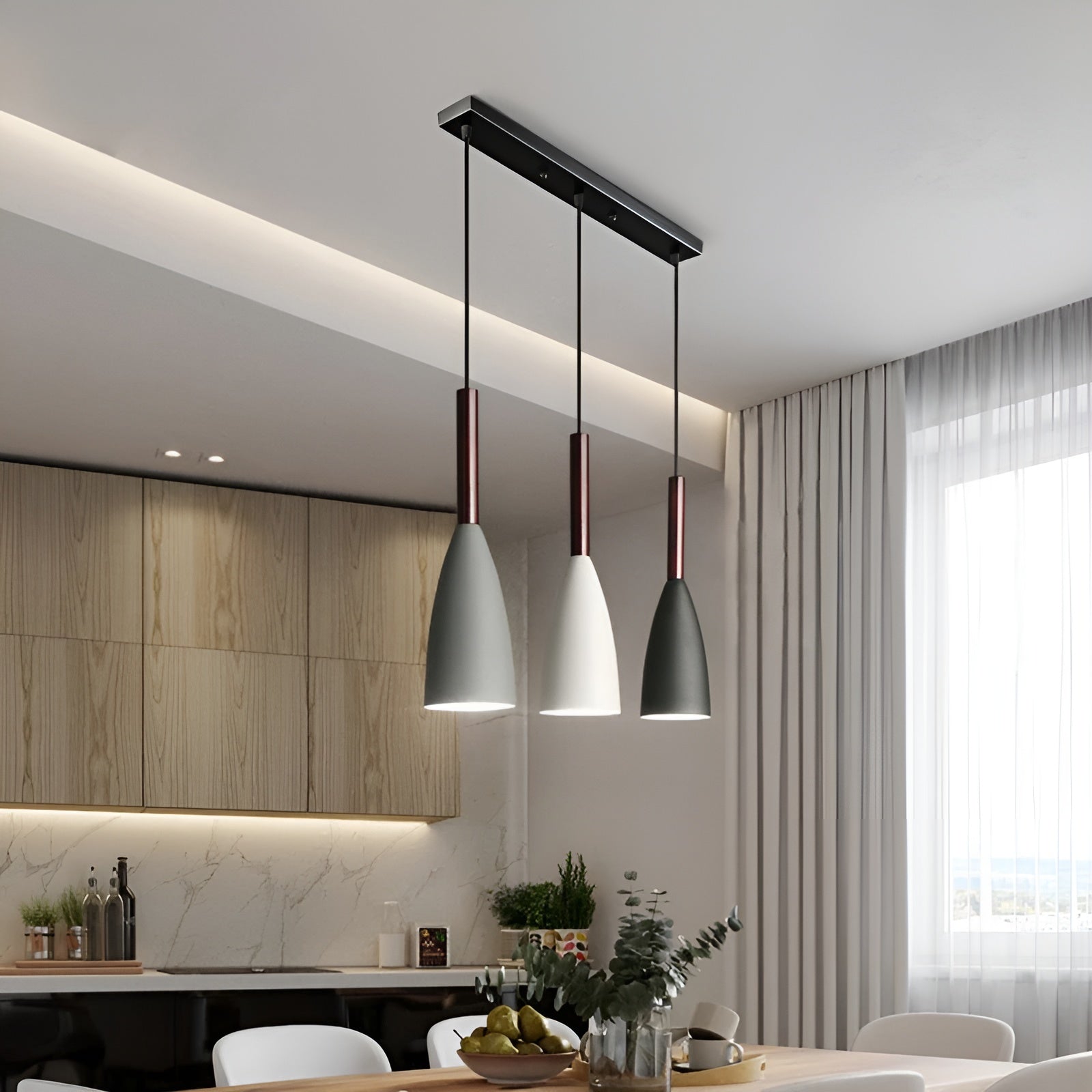 SakuraLume Hängeleuchte | Japandi-Stil | Elegantes Kirschblütenmuster | Aluminium mit warmem Licht