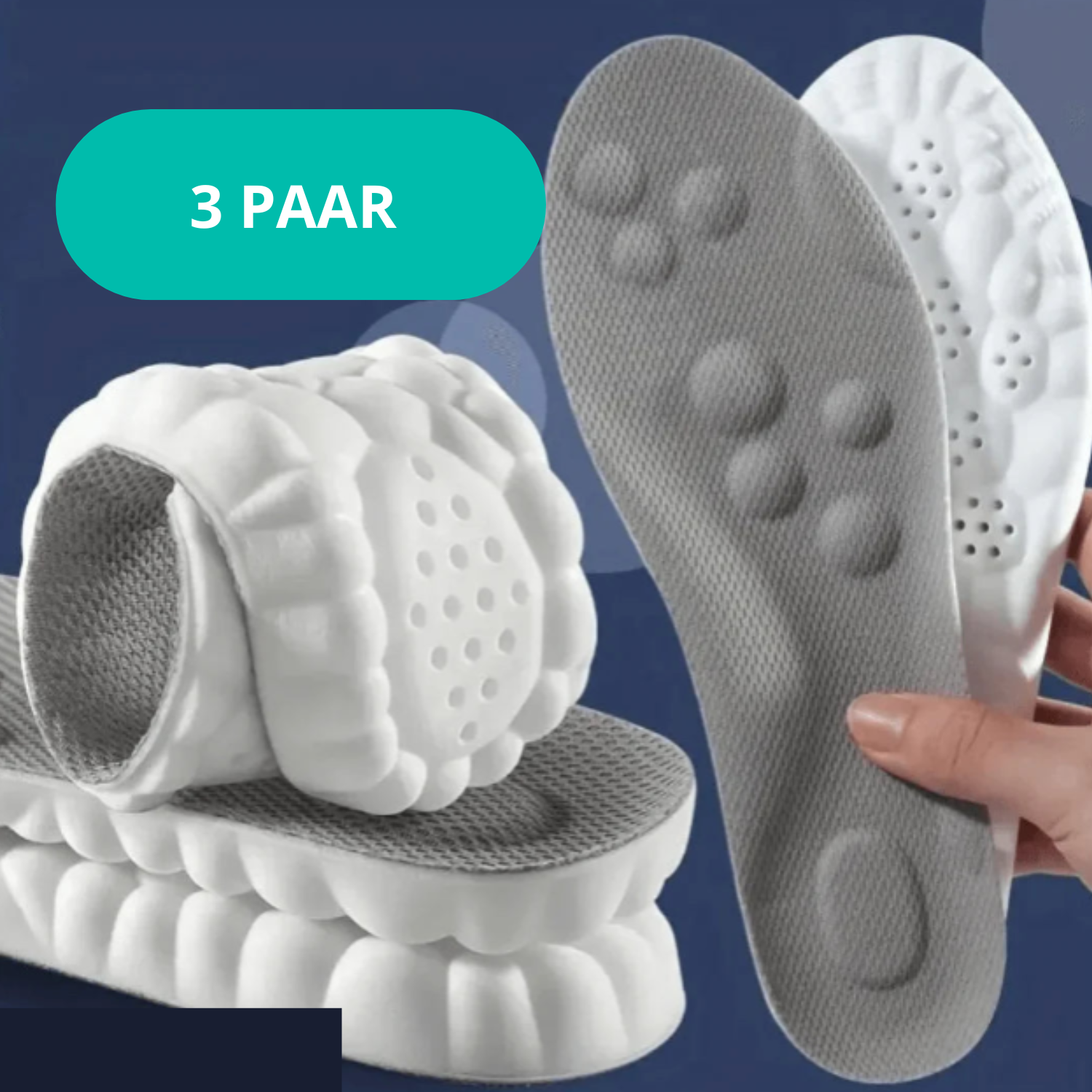 FlexiRelief 4D Einlegesohlen | Schmerzlinderung | Fußunterstützung | Für Arbeit & Freizeit