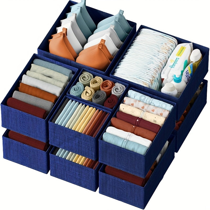 Boxilino Ordnungs-Set | 12-teilig & Faltbar | Für Baby- & Kinderkleidung | Leicht & Hygienisch | Ideal für Schubladen
