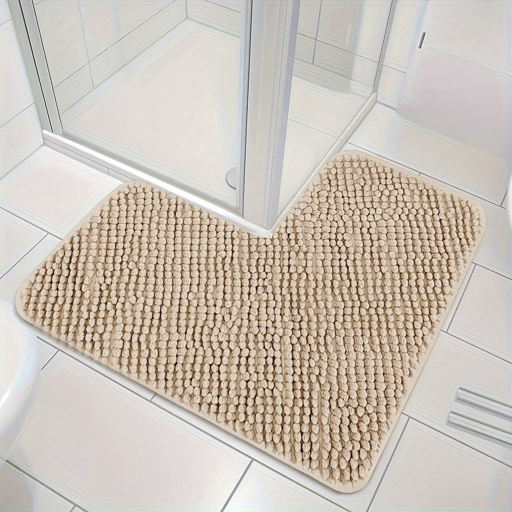 CornerLuxe Bath Mat | L-Form Design | Rutschfest & Saugfähig | Stilvoll & Komfortabel