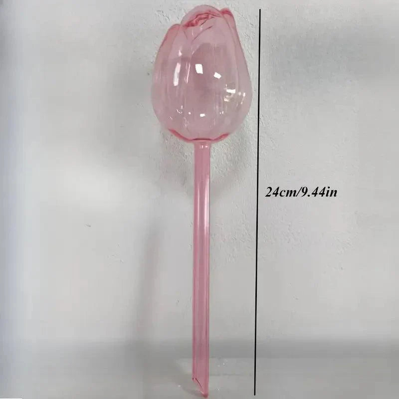 Floryna Bewässerungskugeln | Automatische Pflanzenpflege | Tulpenform Rosa | 2er/4er Set