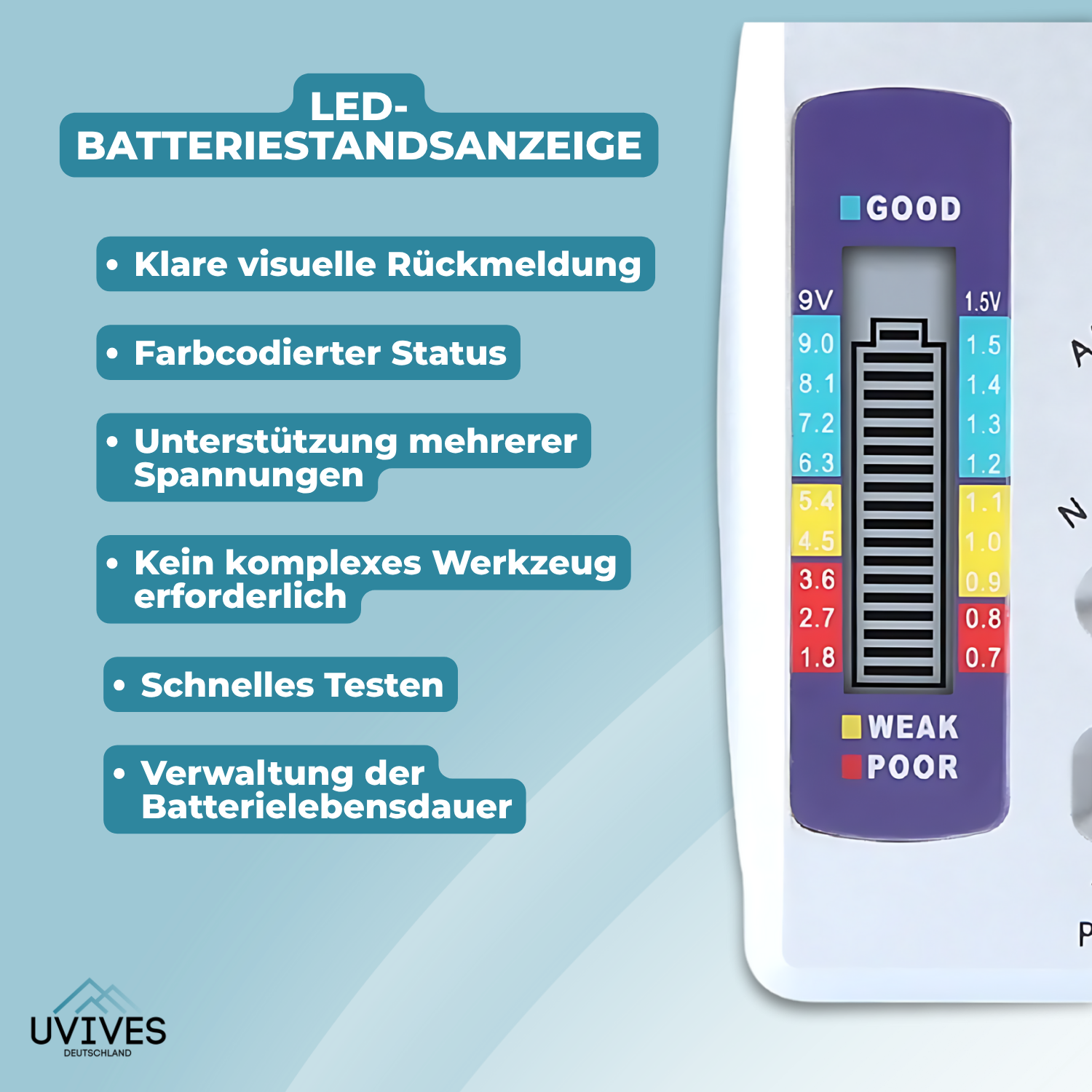 VoltCheck – Nie wieder leere Batterien zur falschen Zeit