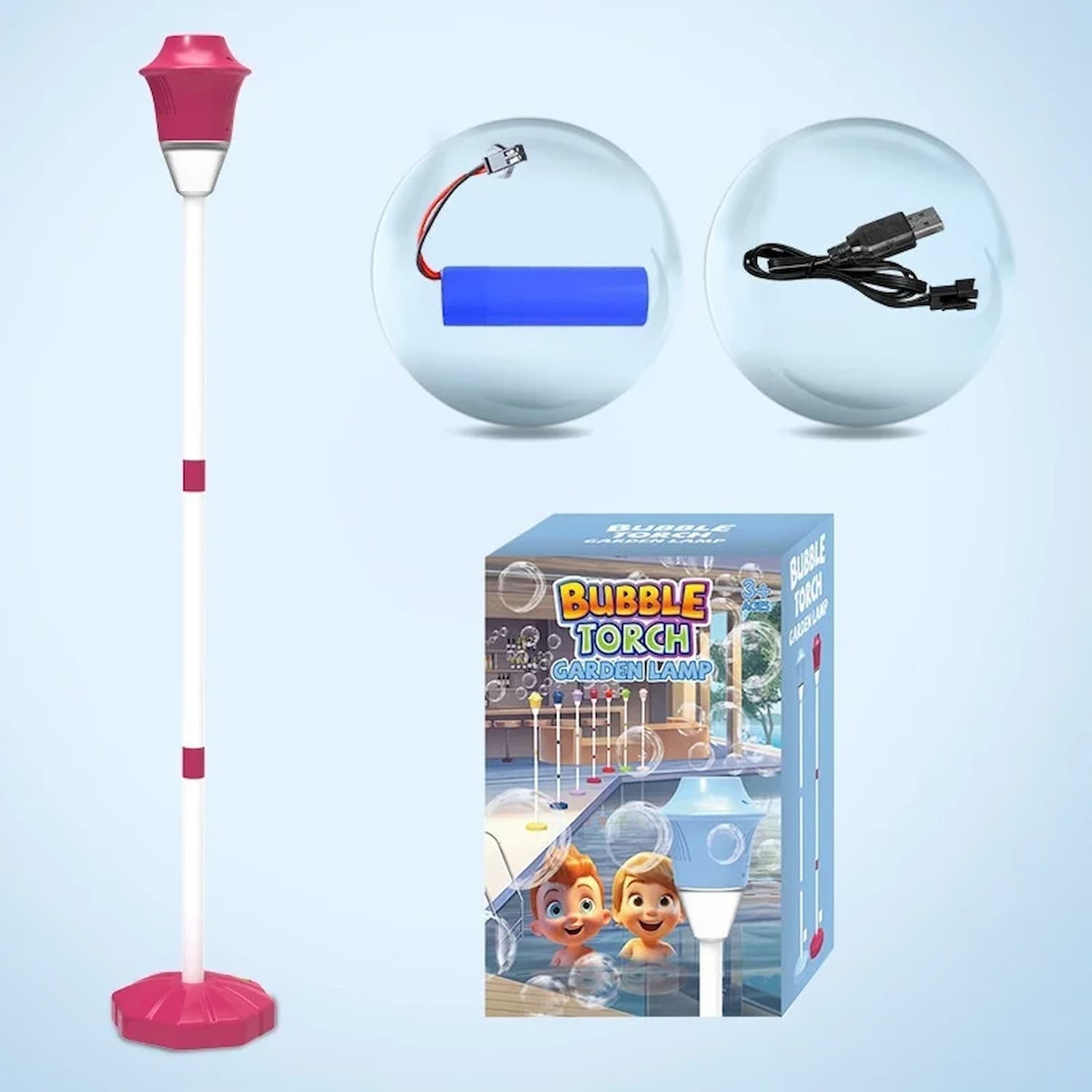 LumoBubbly – Die magische Partysäule für Licht, Musik & Seifenblasen!