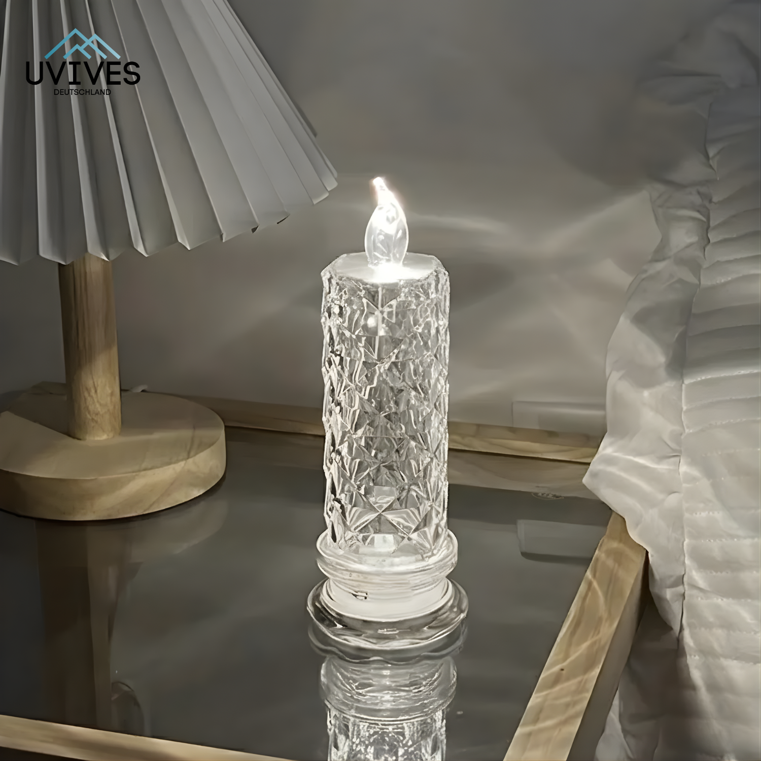 2+2 GRATIS | CrystalGlow – LED Kerzen mit funkelndem Kristall-Effekt!