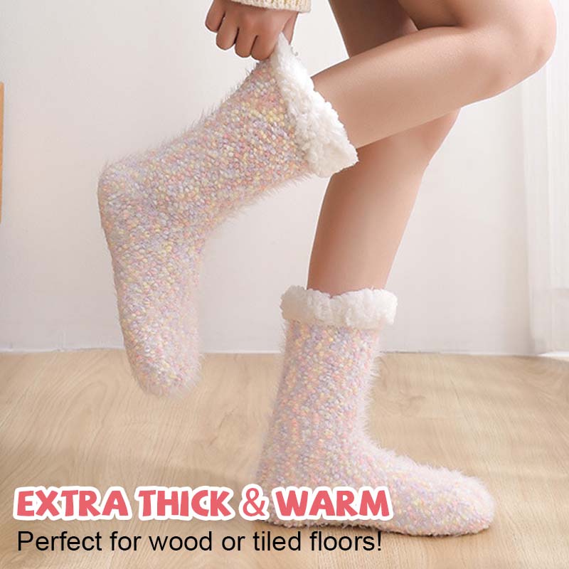 CozyStep - Den ganzen Tag warme Füße mit rutschfesten Komfortsocken