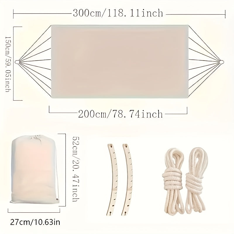 Calyma DuoHammock | Boho-Hängematte für 2 Personen | Weiche Baumwolle & Pompons | Für Innen & Außen