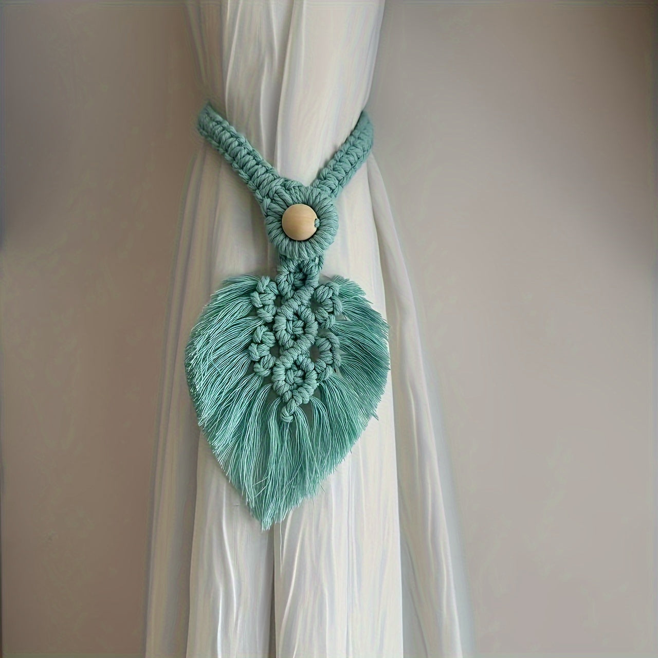 Soltana Vorhangbänder | Handgeknüpftes Boho-Design | 100 % Baumwolle | Für Wohnzimmer & Schlafzimmer