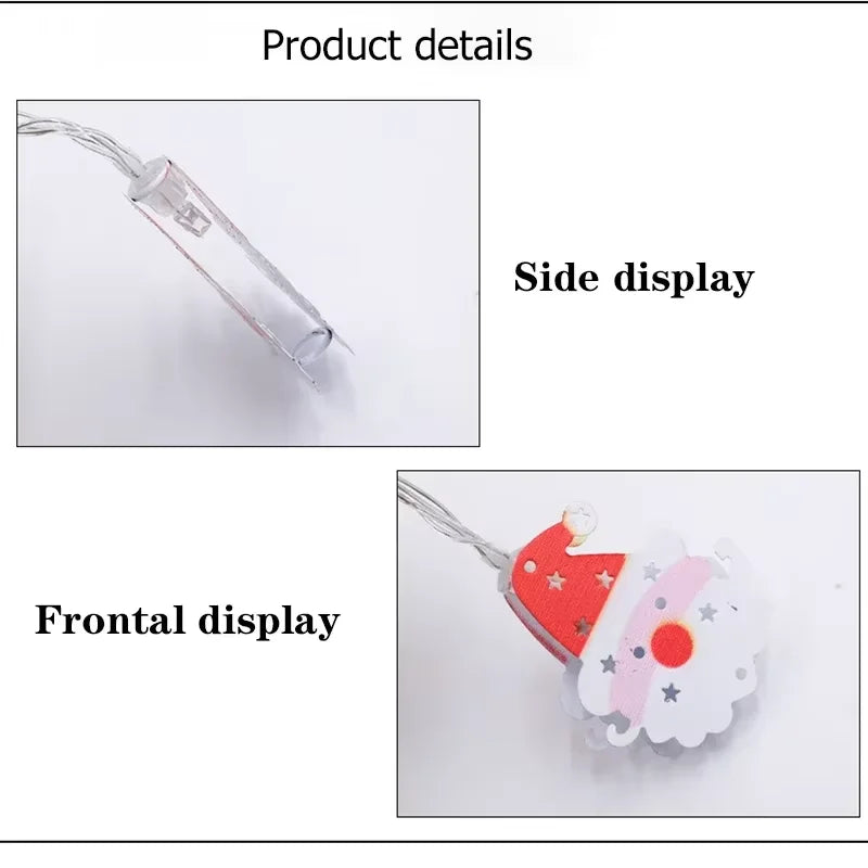 LumiRein LED-Lichterkette | Glocken- & Rentierhandschuh-Muster | Batteriebetrieben | Warmweiß | Ideal für Wohnzimmer, Schlafzimmer & Garten