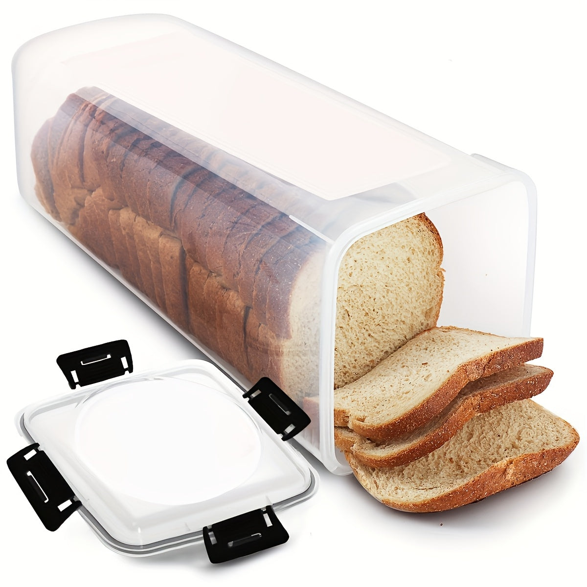 Brotmeister | Aufbewahrungsbox mit Schneidehilfe | Luftdicht, BPA-frei & spülmaschinengeeignet | Für Brot, Toast & Baguette in der Küche