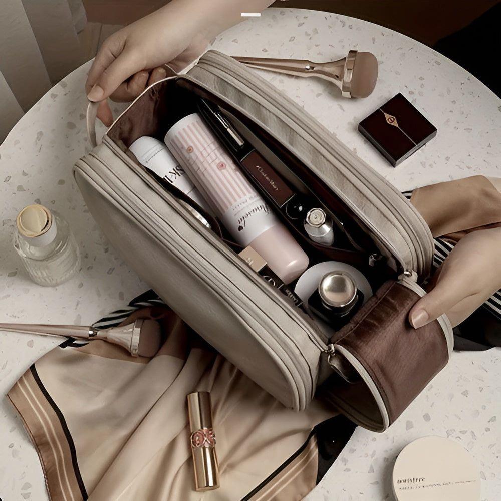 Glamora Kosmetiktasche | Eleganter Make-up Organizer | Wasserabweisendes Nylon | Ideal für Reisen