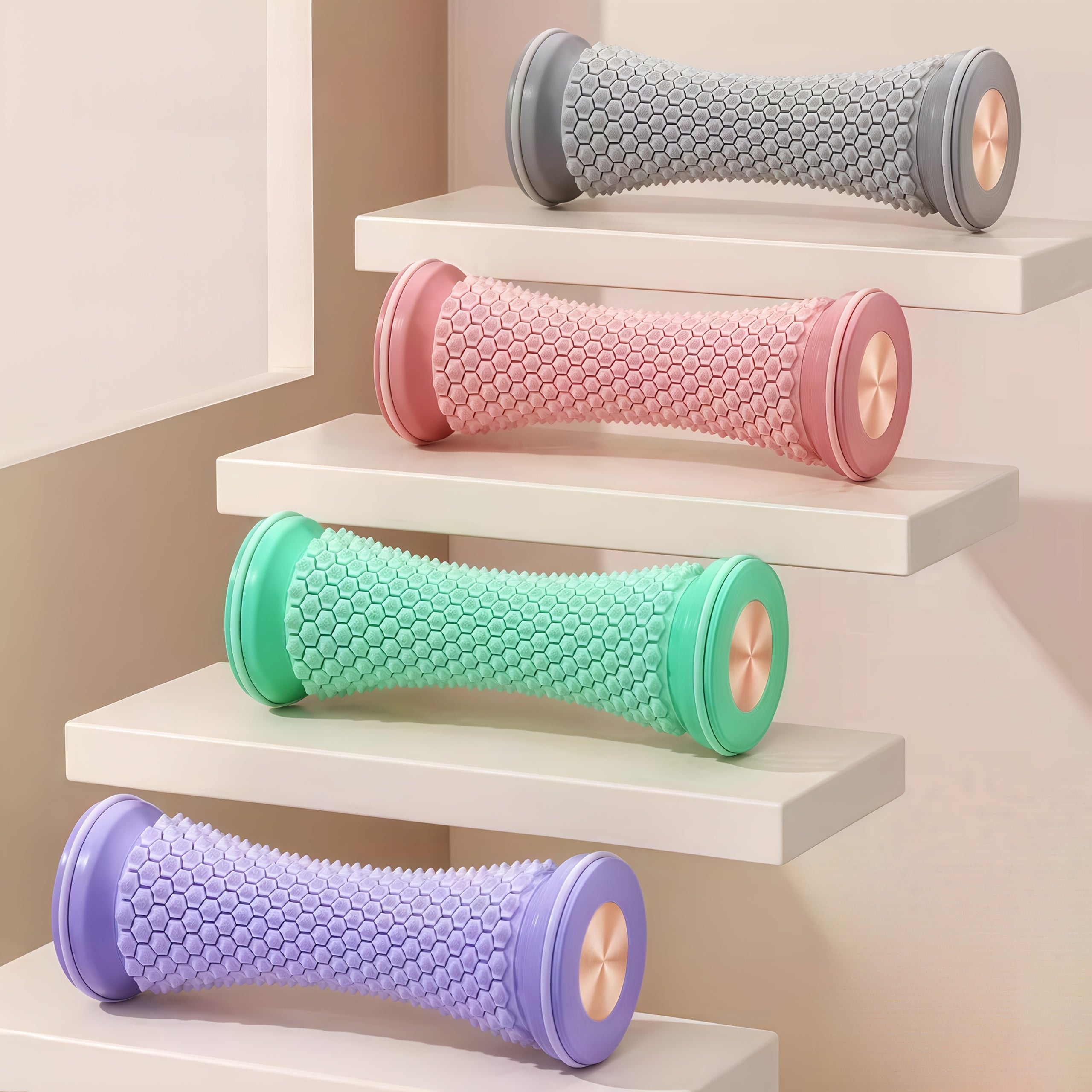 ReflexoEase MiniRoll | Kompaktes Fußmassagegerät | Druckpunkt-Aktivierung & Entspannung | Ohne Strom
