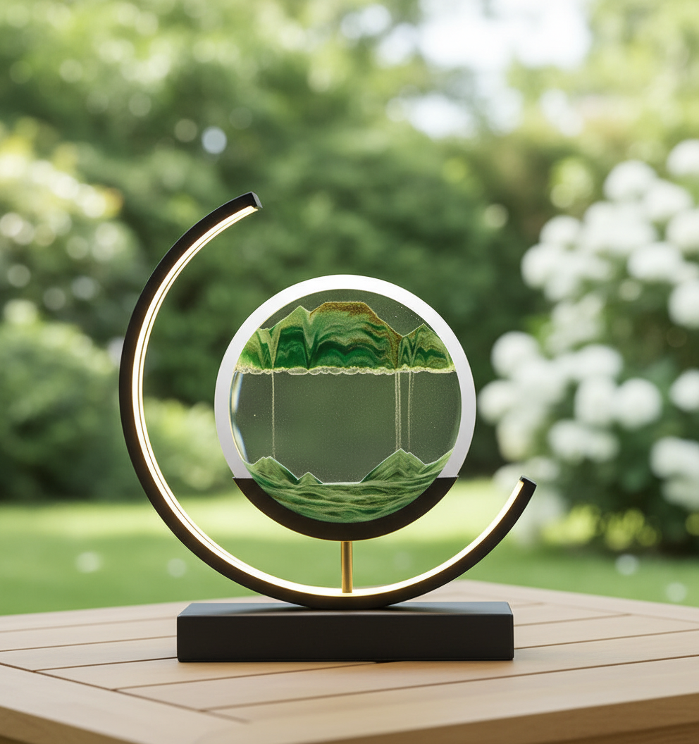 SerenityLamp Tischlampe | Handgefertigt | Beruhigender Wüstenstil | Sanfte, Friedliche Beleuchtung