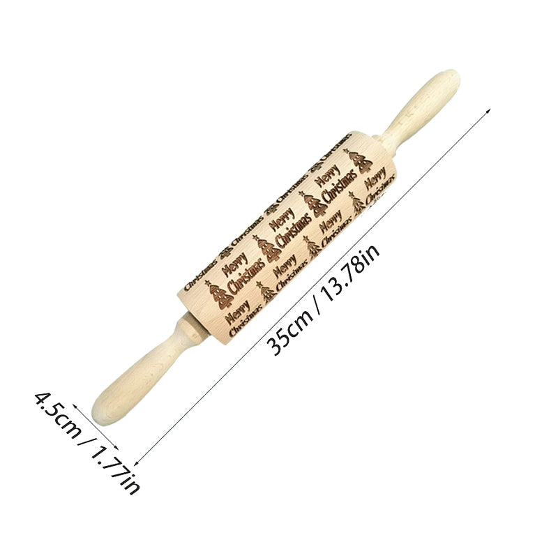 MerryRoll - Weihnachtliche Rolling Pins aus Holz [Letzter Tag Rabatt]