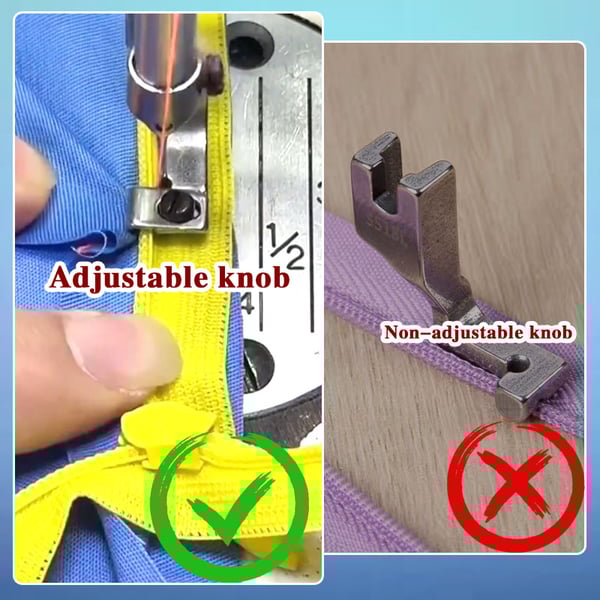1+1 GRATIS | AdjustiZip - Verstellbarer Reißverschlussfuß Nähmaschine [Letzter Tag Rabatt]