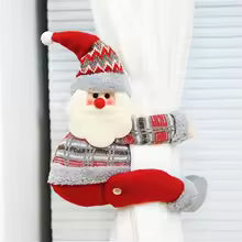 HollyHug | Weihnachtsvorhang-Bindebänder | Schneemann, Weihnachtsmann & Rentier Designs | 46×14 cm