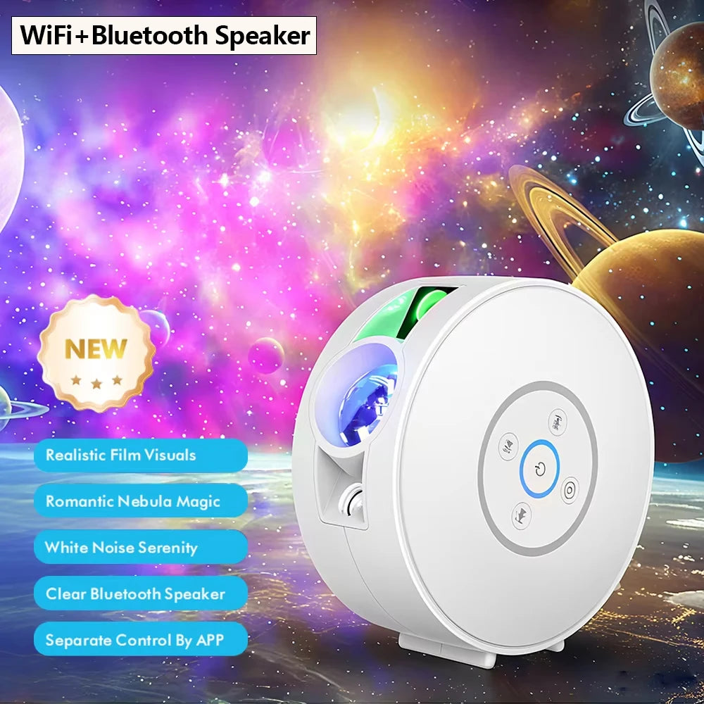 Nebuligh Smart Galaxy Sternprojektor | Sprach- & App-Steuerung | 16 Millionen Farben | Musikmodus & Timer | Kompatibel mit Alexa & Google Home